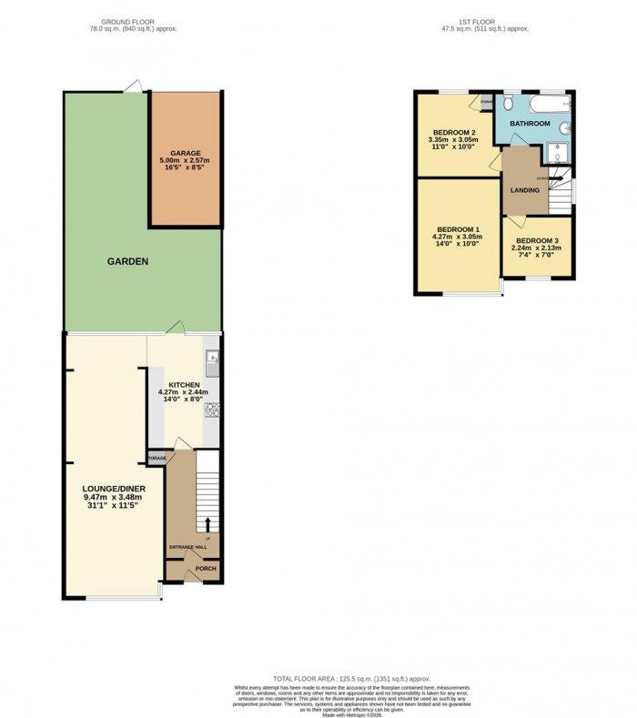 Floorplan for Royal Avenue, Waltham Cross