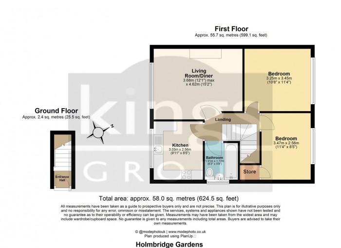 Floorplan for Holmbridge Gardens, Enfield