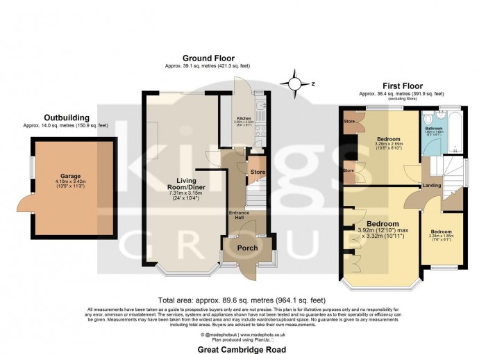 Floorplan for Great Cambridge Road, Enfield
