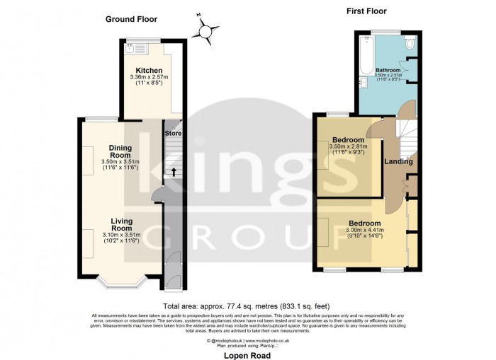 Floorplan for Lopen Road, Edmonton, N18