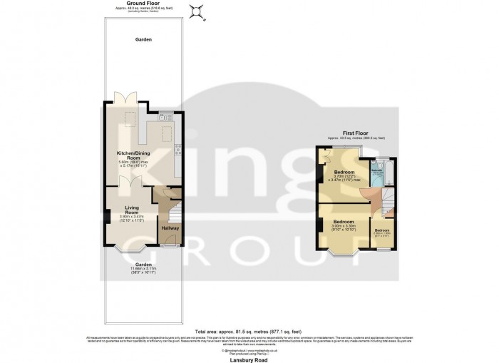 Floorplan for Lansbury Road, Enfield London