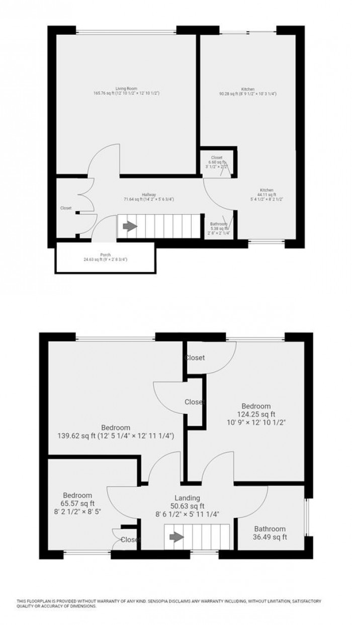 Floorplan for Thaxted Way, Waltham Abbey