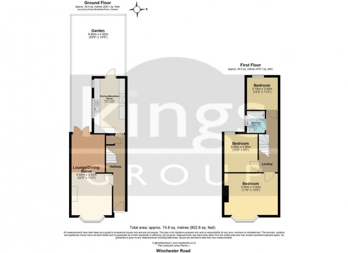 Floorplan for Winchester Road, Edmonton, N9