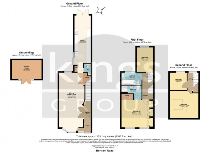 Floorplan for Bertram Road, Enfield