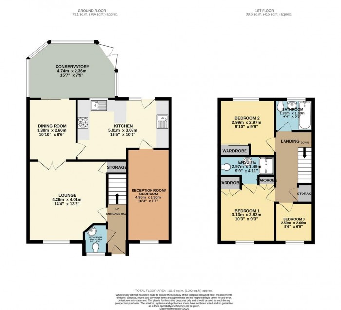 Floorplan for Ridgeways, Church Langley