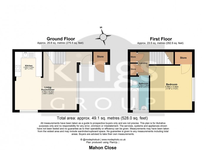 Floorplan for Mahon Close, Enfield