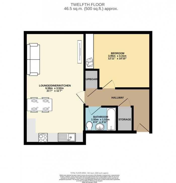 Floorplan for Waterhouse Moor, Harlow