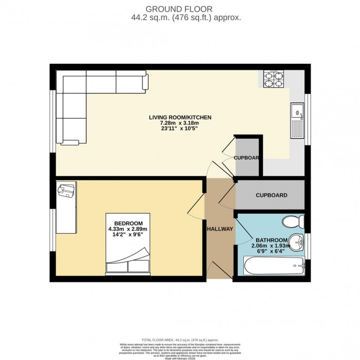 Floorplan for Five Acres, Harlow