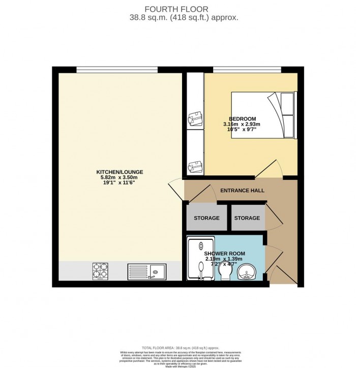 Floorplan for Edinburgh House, Edinburgh Gate, Harlow