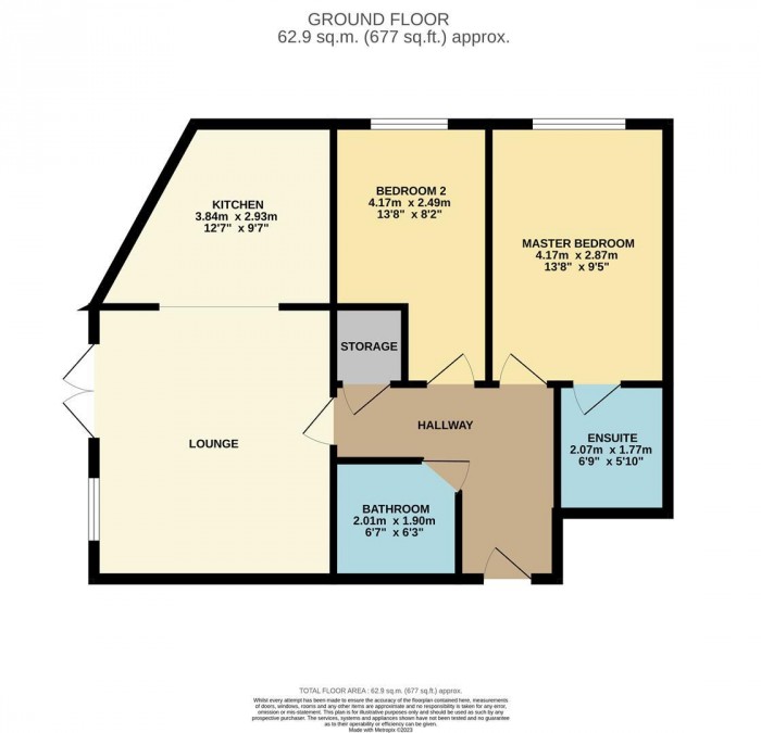 Floorplan for Bromley Close. Harlow