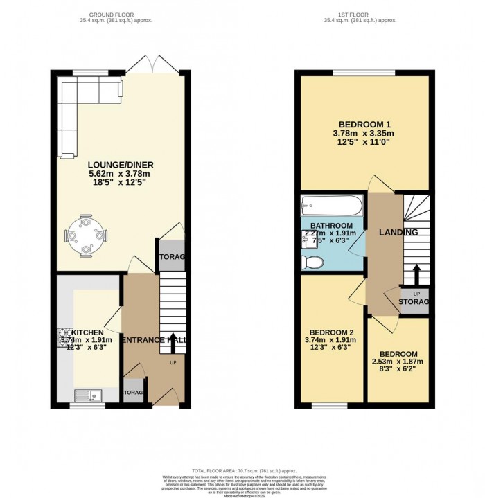 Floorplan for St. Andrews Meadow, Harlow