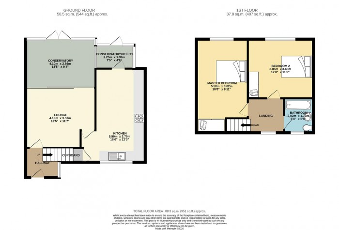 Floorplan for The Downs, Harlow