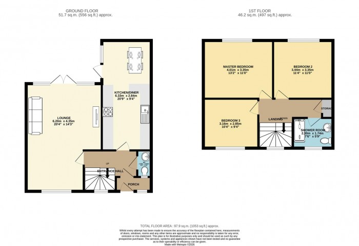 Floorplan for Tanys Dell, Harlow