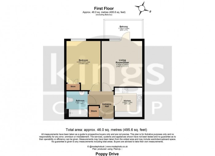 Floorplan for Poppy Drive, Enfield