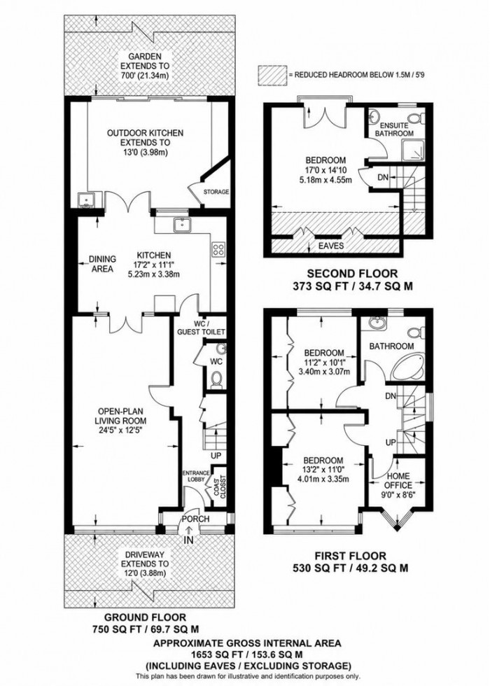 Floorplan for Normanshire Drive, London