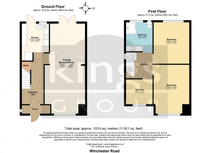 Floorplan for Winchester Road, Edmonton, N9