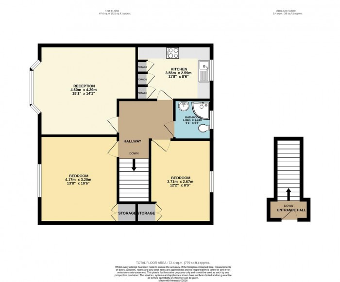 Floorplan for Lawrence Avenue, London