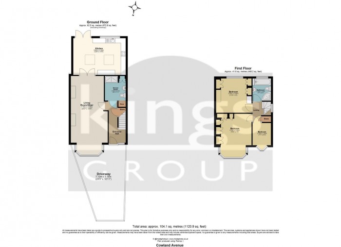 Floorplan for Cowland Avenue, Enfield London