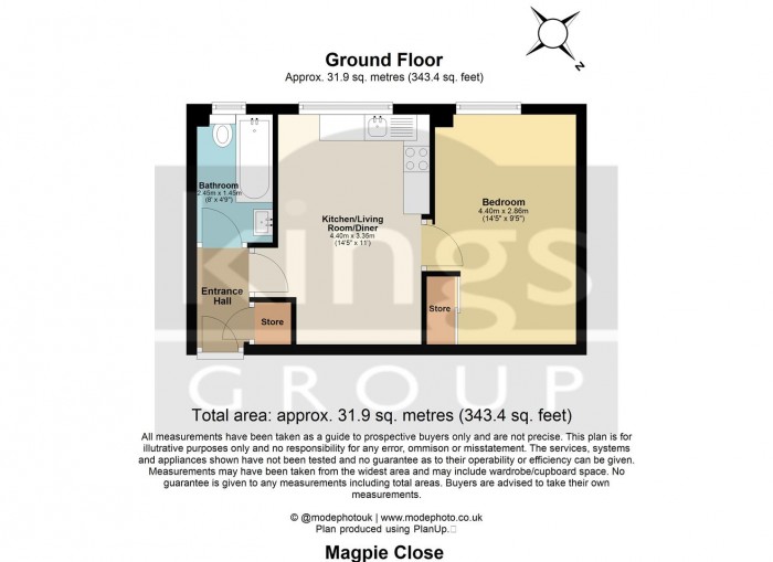 Floorplan for Magpie Close, Enfield