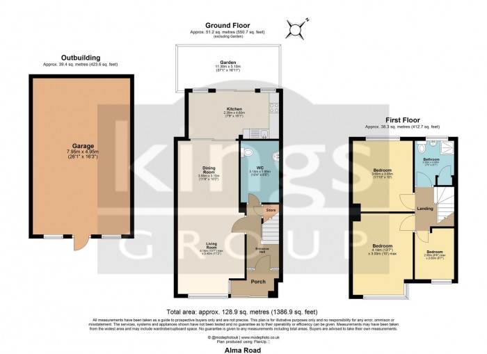 Floorplan for Alma Road, Enfield London