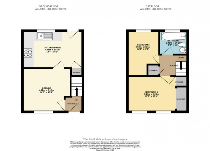 Floorplan for Albert Gardens, Church Langley