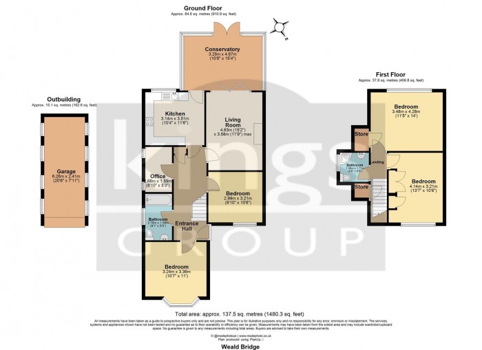 Floorplan for Weald Bridge Road, North Weald, Epping