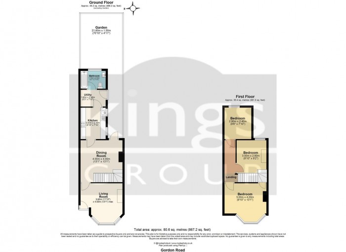 Floorplan for Gordon Road, Edmonton N9