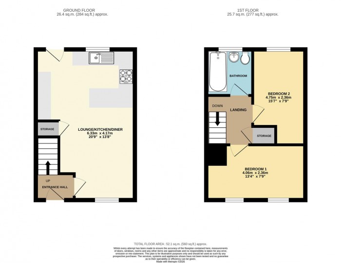 Floorplan for Albert Gardens, Church Langley