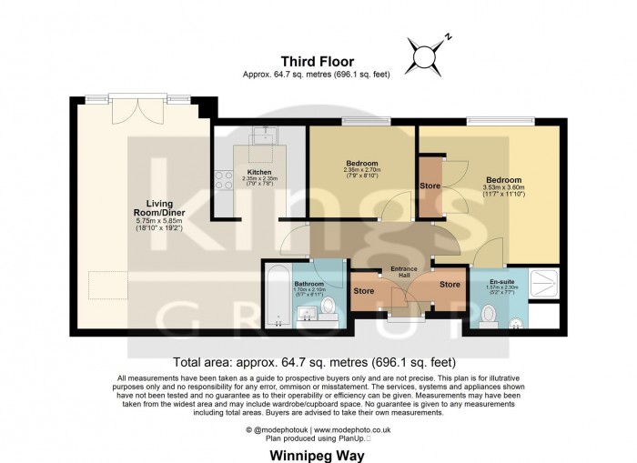 Floorplan for Winnipeg Way, Turnford, Broxbourne
