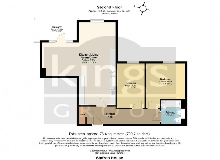 Floorplan for Baker Street, Enfield
