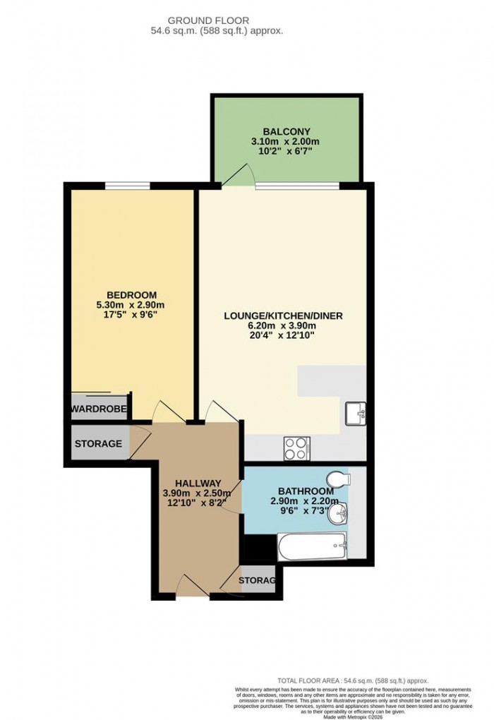 Floorplan for Hoe Street, London