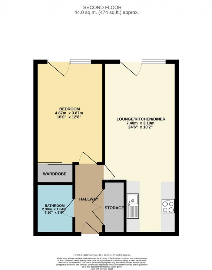 Floorplan for Gainsford Road, London