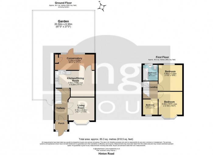 Floorplan for Hinton Road, Edmonton, N18