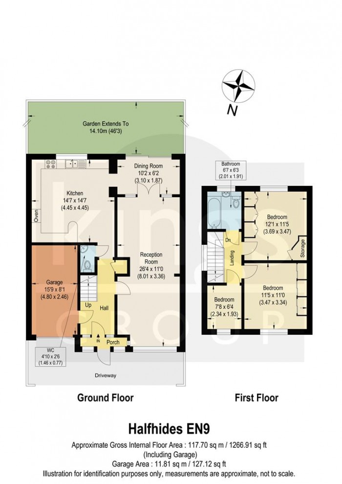 Floorplan for Halfhides, Waltham Abbey