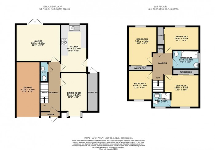 Floorplan for Fenton Grange, Church Langley
