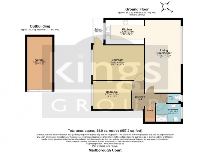 Floorplan for Village Road, Enfield