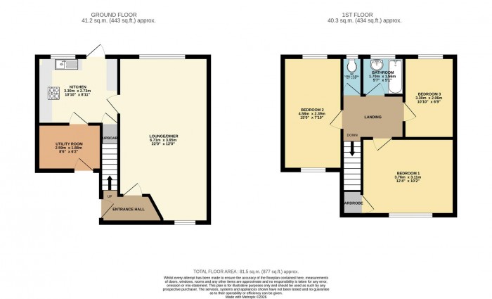 Floorplan for The Dashes, Harlow