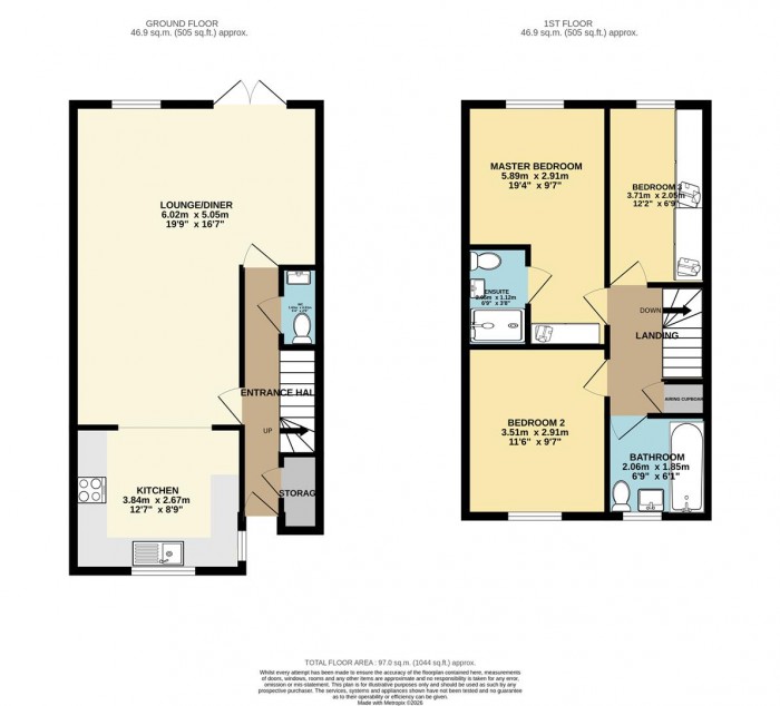 Floorplan for Perry Lane, Newhall, Harlow