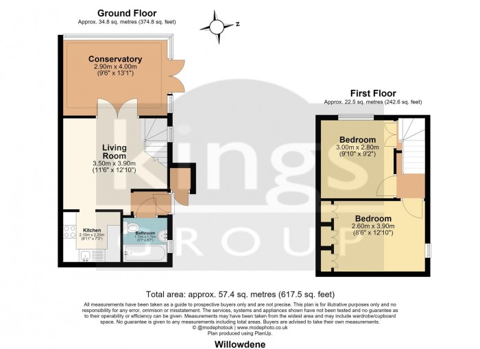 Floorplan for Willowdene, Cheshunt, Waltham Cross