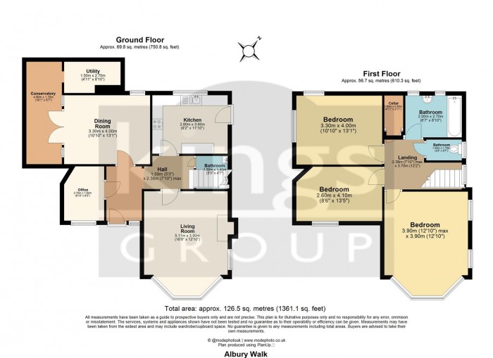 Floorplan for Albury Walk, Cheshunt, Waltham Cross