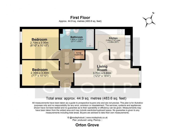 Floorplan for Orton Grove, Enfield