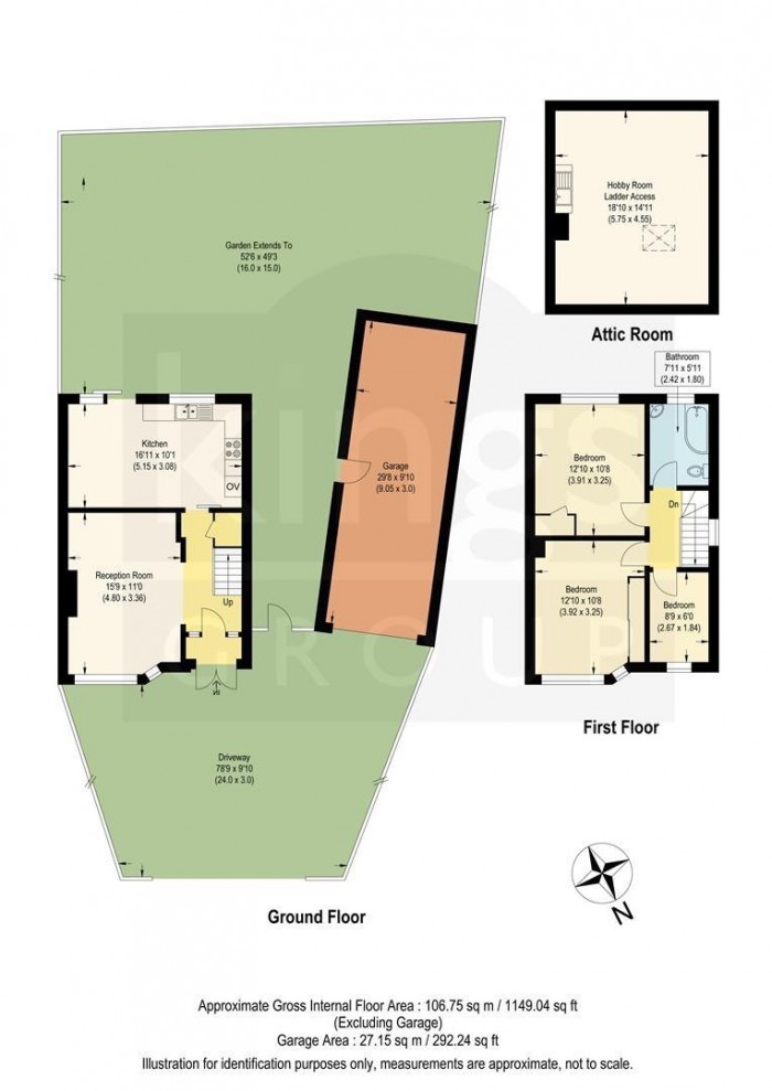 Floorplan for Paternoster Close, Waltham Abbey
