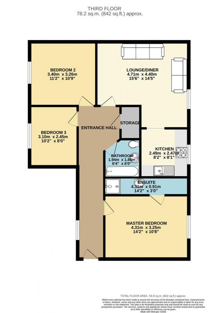 Floorplan for Chelsea Gardens, Church Langley