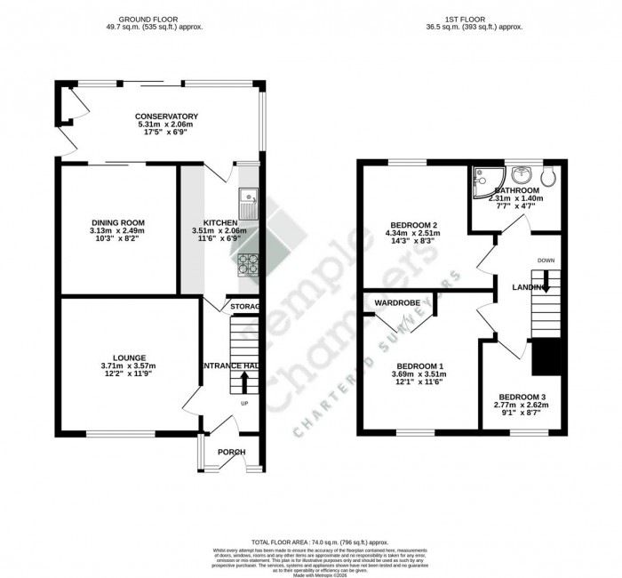 Floorplan for Carters Mead, Harlow