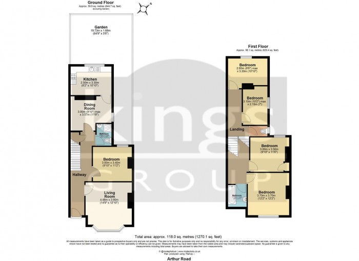 Floorplan for Arthur Road, Edmonton, N9
