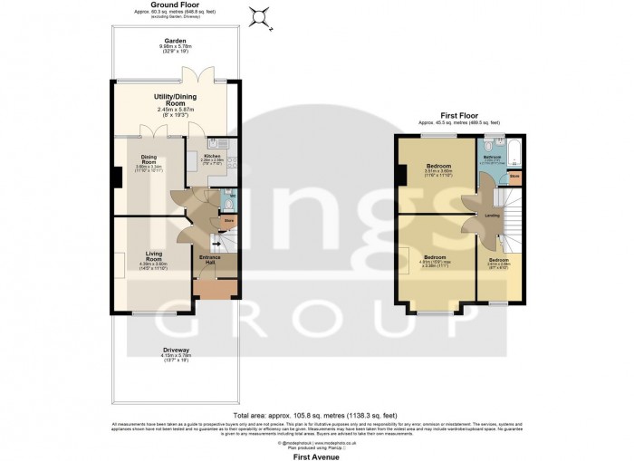 Floorplan for First Avenue, Enfield