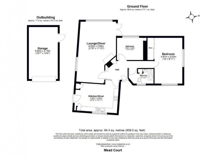 Floorplan for Mead Court, Waltham Abbey