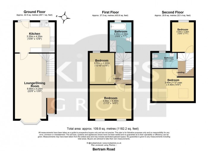 Floorplan for Bertram Road, Enfield