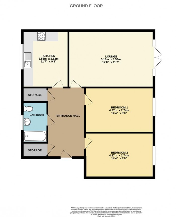 Floorplan for Bullsmoor Way, Waltham Crosss