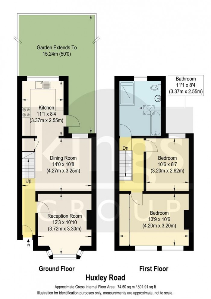Floorplan for Huxley Road, Edmonton, N18